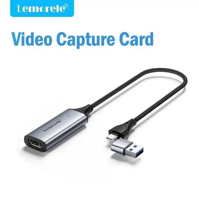 Зовнішня карта відеозахоплення Lemorele ms2130 - HDMI Full HD до USB Type-C для PC, MacBook, Switch, Xbox, PS4/5