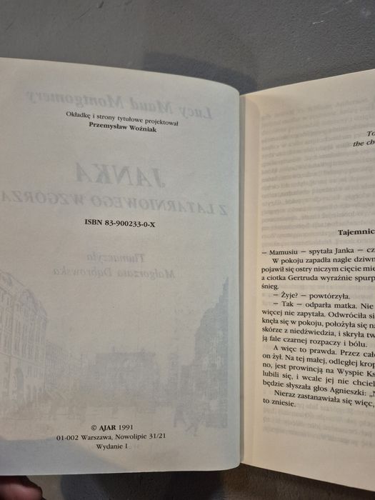 Lucy Maud Montgomery Janka z latarniowego wzgórza