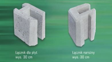 Łączniki płyt betonowych, podmurówek 30 cm, łącznik ogrodzenie siatka