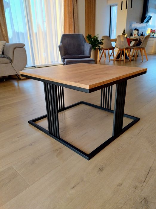 Stolik kawowy dąb Craft złoty