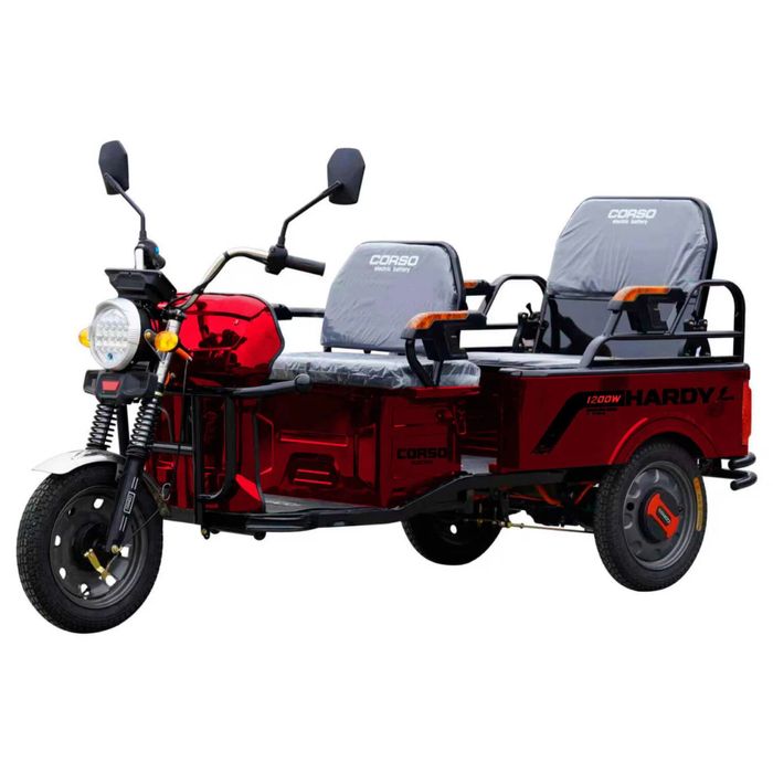 Вантажний електротрицикл Corso Hardy 4 місця 1200W графен 60V/38Ah