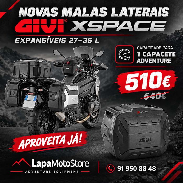 Malas Laterais GIVI XSPACE Extensíveis *NOVIDADE* *LOJA*