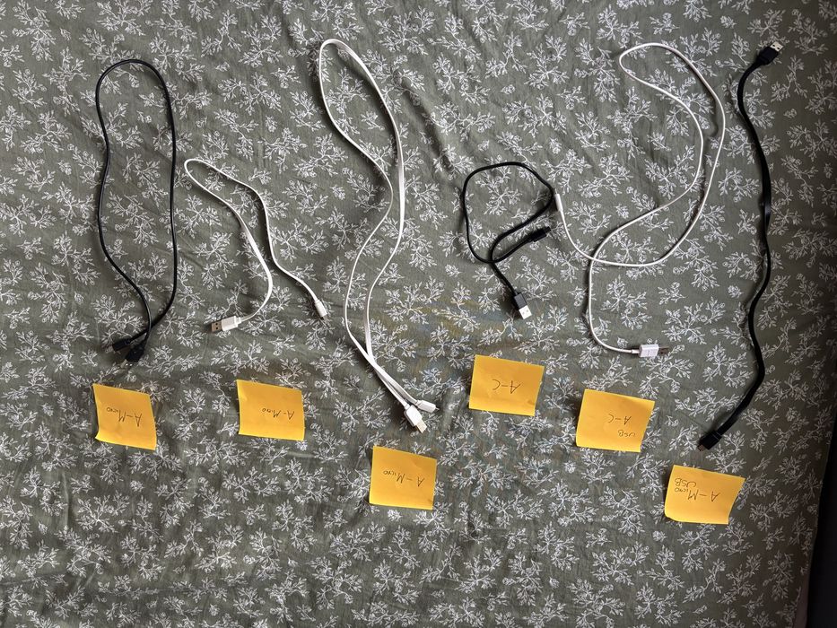 Kable usb micro usb/ typu c/ typu A