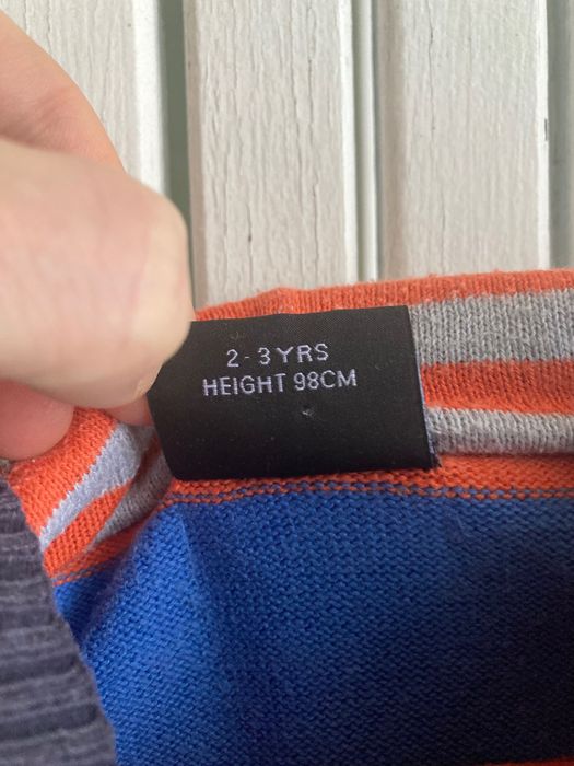 Bluza dzianinowa z kapturem Next, sweterek, kangurka, rozm. 98