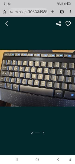 Klawiatura bezprzewodowa i mysz logitech MK345