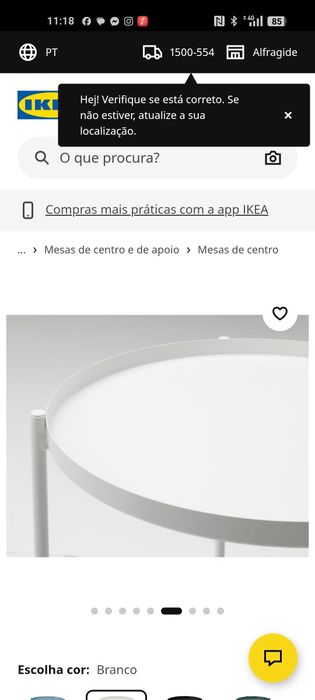 Mesa de apoio IKEA GLADOM novo