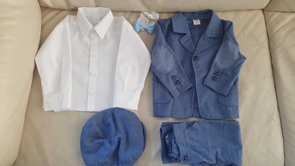 Komplet ubrań do chrztu rozm. 74 chłopiec wiosna lato