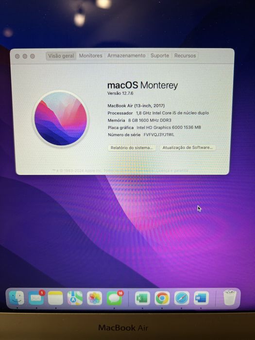 MacBook Air 13” i5 | 8GB RAM | 256GB SSD | Como Novo