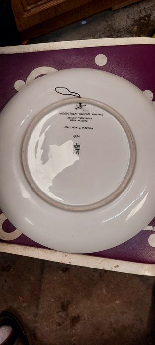 Talerz  ,patera patriotyczna z orłem