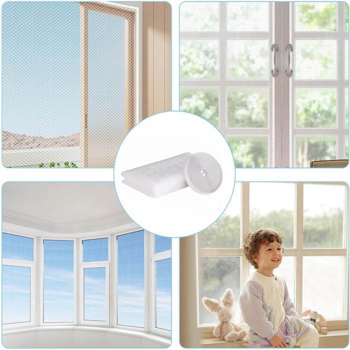 Moskitiera Siatka na Okno Okienna na Komary Przeciw Owadom 130x150