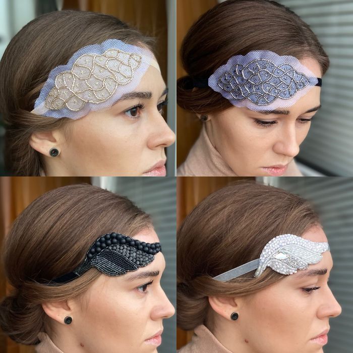 Повʼязка на голову на костюмовану вечірку в стилі Гетсбі, прикраса