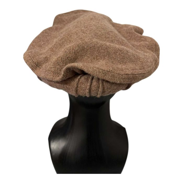 Boné de inverno Cap Chapéu Pakol 100% feito à mão (marrom enferrujado)