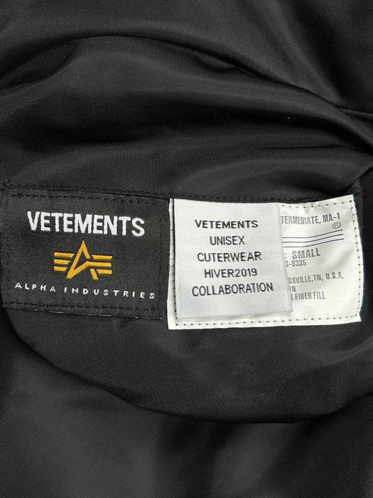 Vetements Black Navy Alpha Industries Racing Bomber бомбер куртка S M