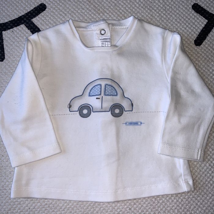 T-shirt manga comprida de algodão 2-4meses Mayoral