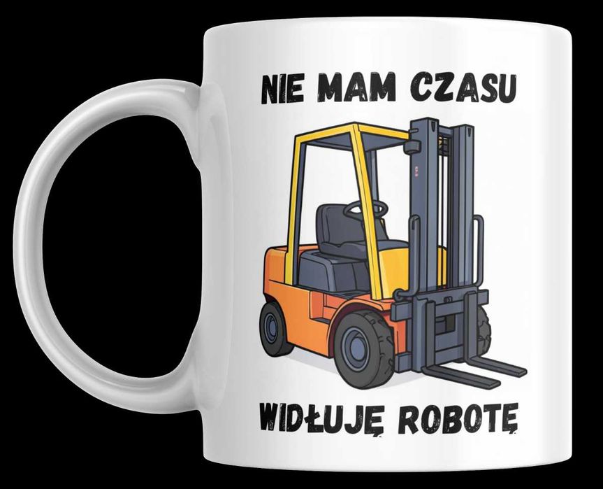 Kubek, prezent dla fana, operatora maszyn budowlanych - wózek widłowy