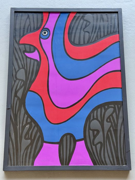 Jan LENICA Crimson Fowl 1979 UNIKAT Autorska Sygnatura i Numeracja TOP