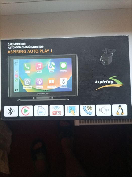 Автомонітор Aspiring Auto Play 1, Magnet, CarPlay, Android auto