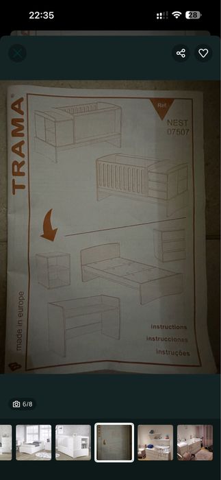 Berço/cama Convertível bebé/criança Trama Bebecar