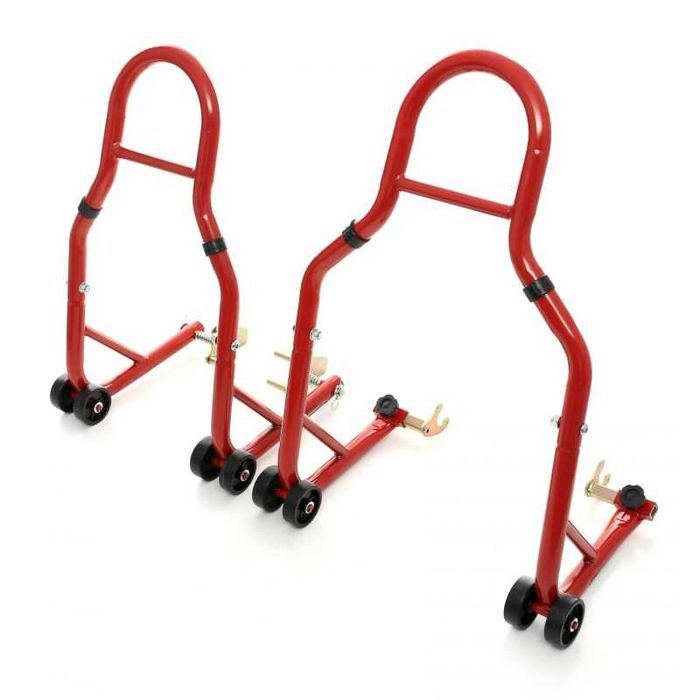 stojak podnośnik motocyklowy przód tył 2szt serwisowy na motor komplet