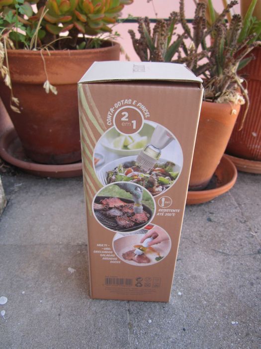 Dispensador Vidro Azeite, Silicone 2 em 1 Óleo Conta-Gotas Verbant