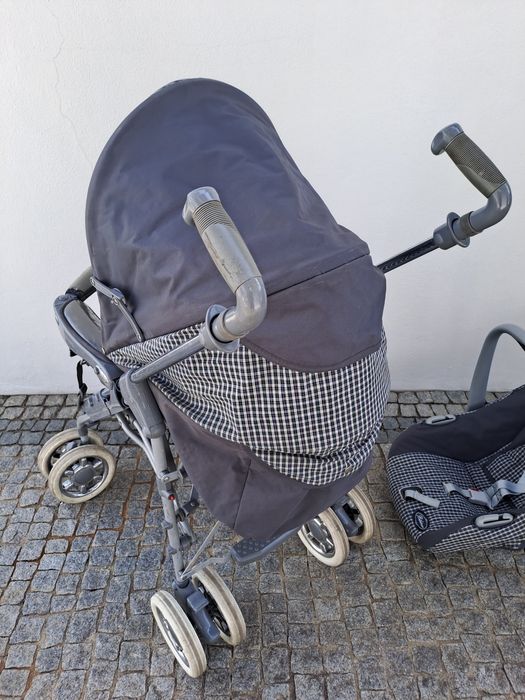 Carrinho + cadeira de carro de bebé
