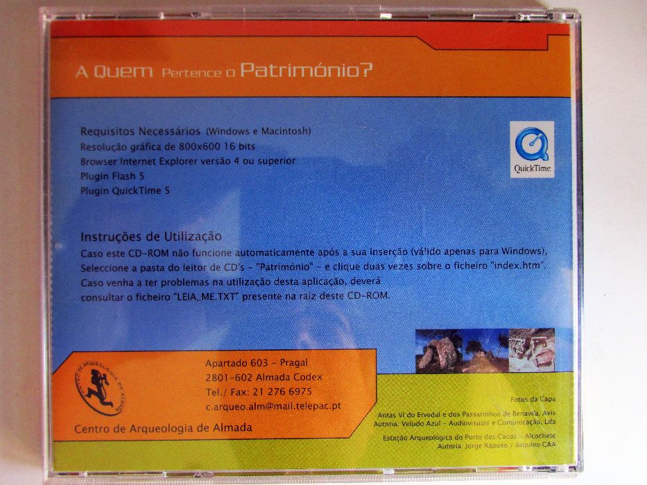 CD rom A quem pertence o património? legislação portuguesa e internac