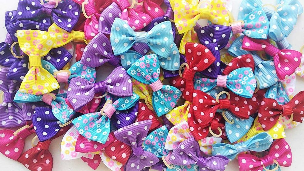 Бантики для собак, легкие, не выгорают, не мнутся, не бояться воды.