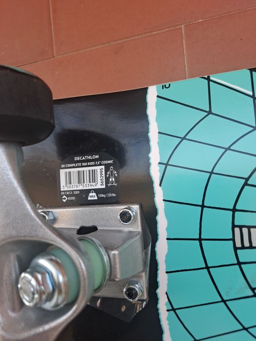 Skate criança 8-12 anos cp100 mid cosmic tamanho 7,6"