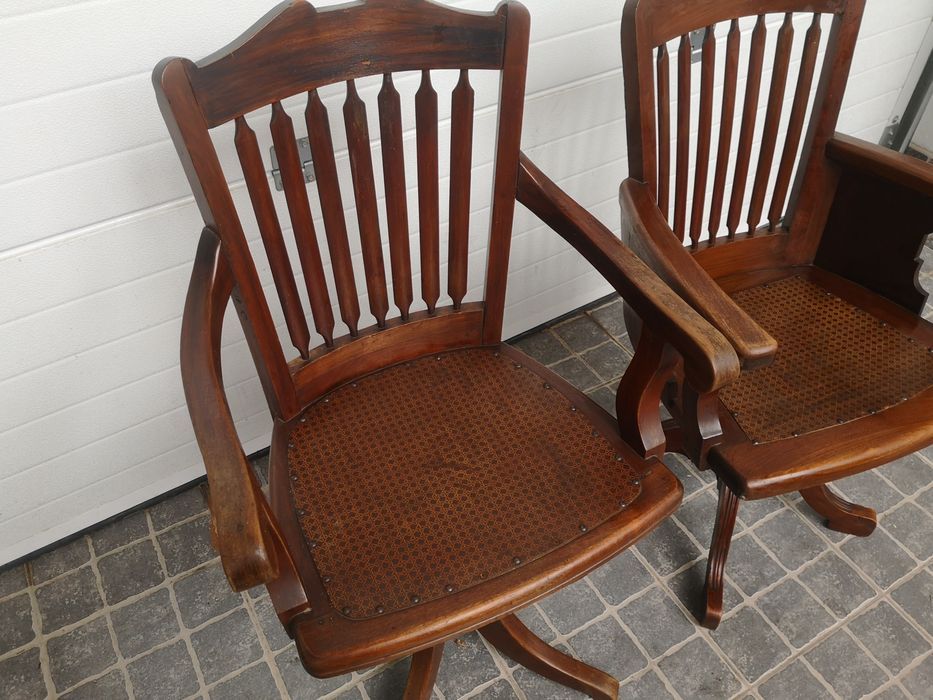 Cadeiras rotativas, reguláveis em altura e reclináveis vintage