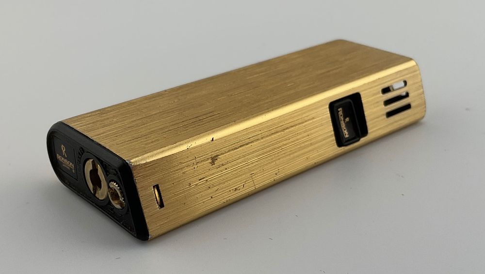 Ronson Whisper-Quiet Gold – BOX FULL SET | Klasa Mint, Gabinetowy (100% Sprawna)