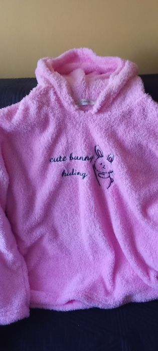 Bluza różowa z kapturem