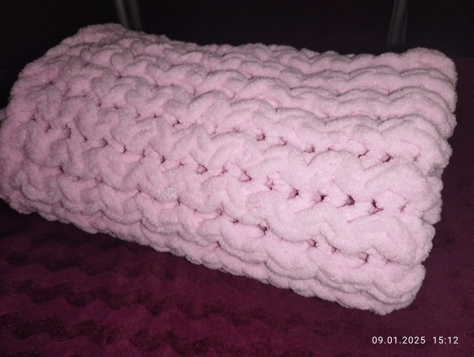 Детский плюшевый плед ручной работы