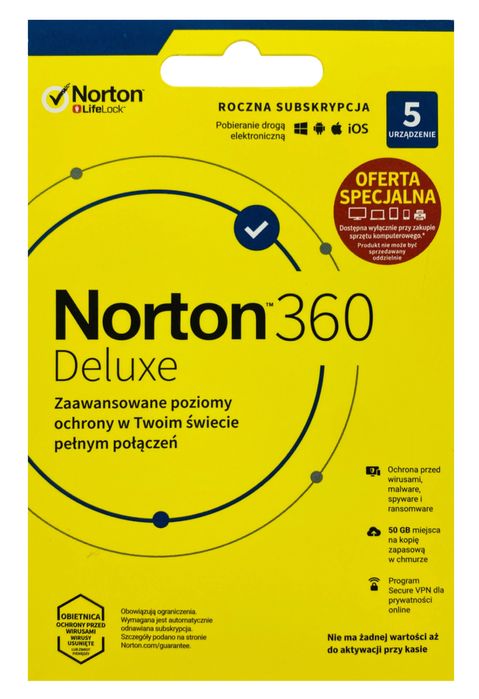 Antywirus Norton na rok na 5 urządzeń