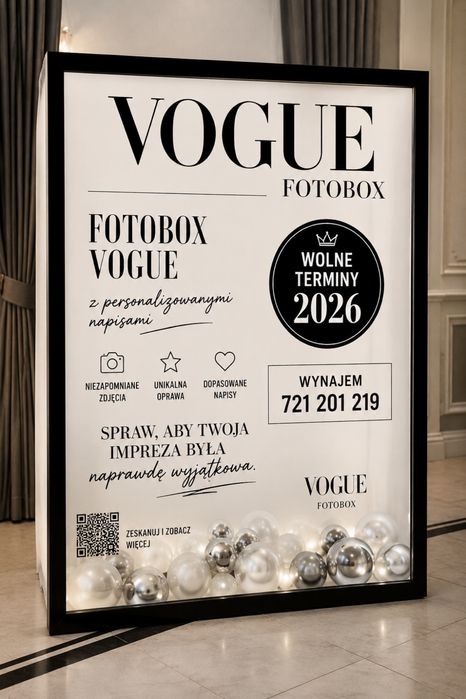 Wynajem fotobox oświetlenie love. Wolne terminy 2026