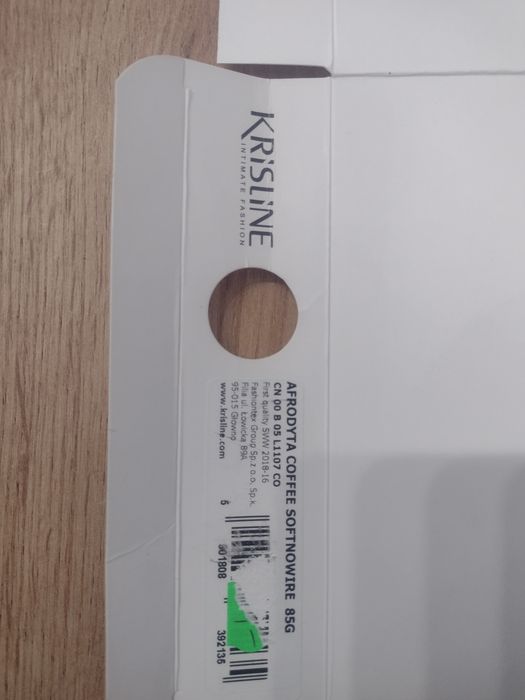 Biustonosz Krisline afrodyta coffee softnowire 85G, nowy z metką ;)