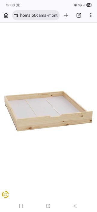 Cama MONTESSORI natural com 2 gavetas