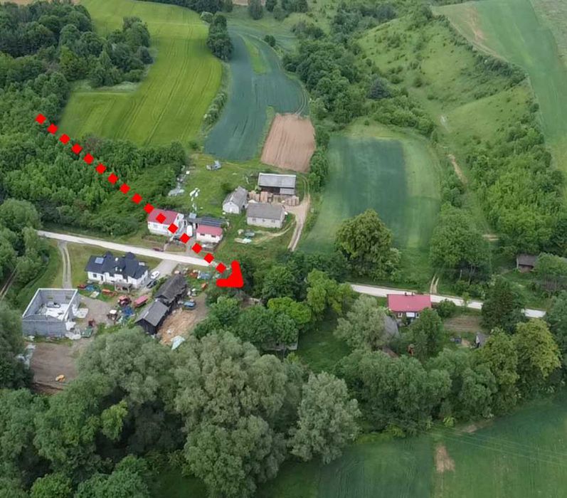 Witowice, gm. Charsznica – działka z budynkami i rzeką 0,49 ha - Widok 2