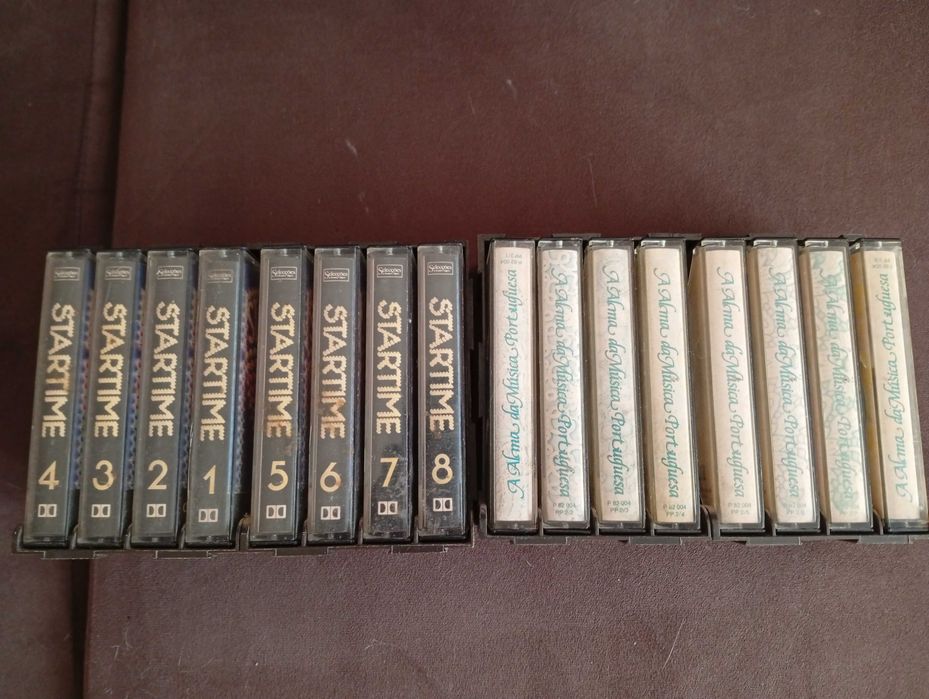 Conjunto de cassetes antigas