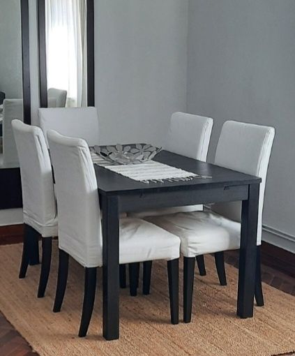 Mesa extensivel e 6 cadeiras Ikea