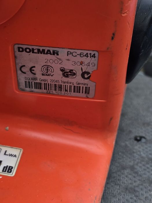 Przecinarka spalinowa do betonu  Dolmar PC-6414 | Sprawna,  moc 4,5 KM! Tarcza