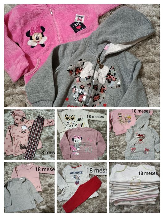 Lote de roupas de menina