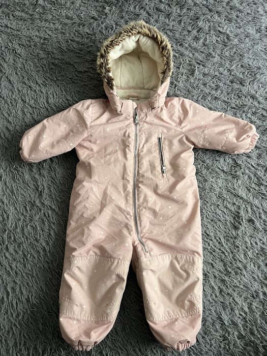Комбінезон HM 80-86 р на дівчинку рожевий, на флісі , комбинезон