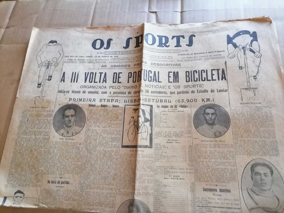 Jornal OS SPORTS 1932 Completo Início III Volta a Portugal Bicicleta