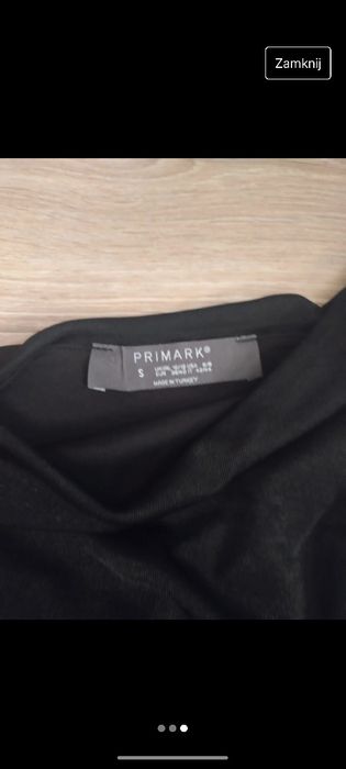 Nowy crop top czarny Primark na jedno ramię