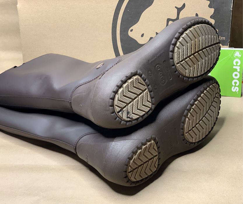 Гумові чоботи крокс Crocs Womenʼs Rain Boot (колір - Espresso)