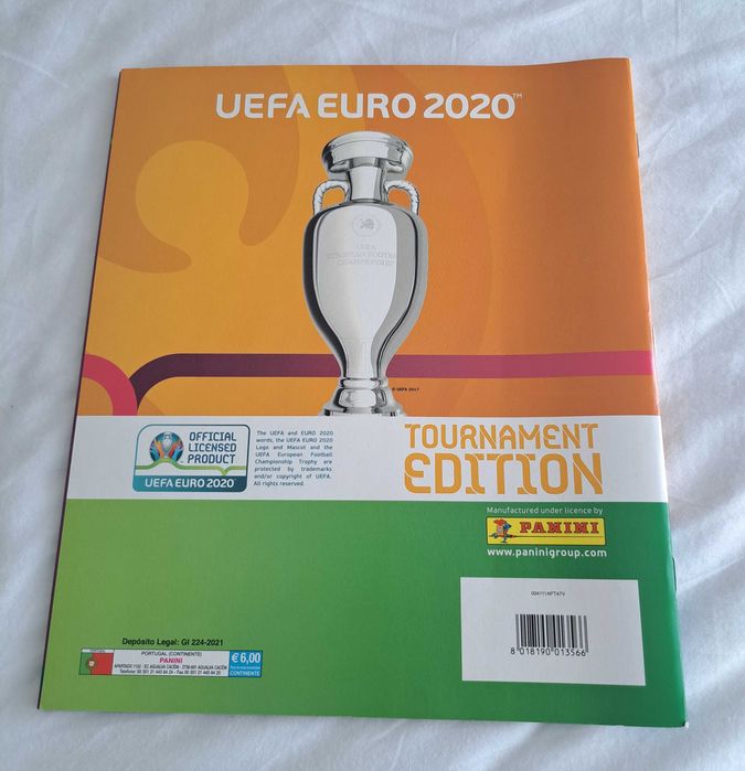 Caderneta Euro 2020 - Nova - Sem cromos colados - Panini