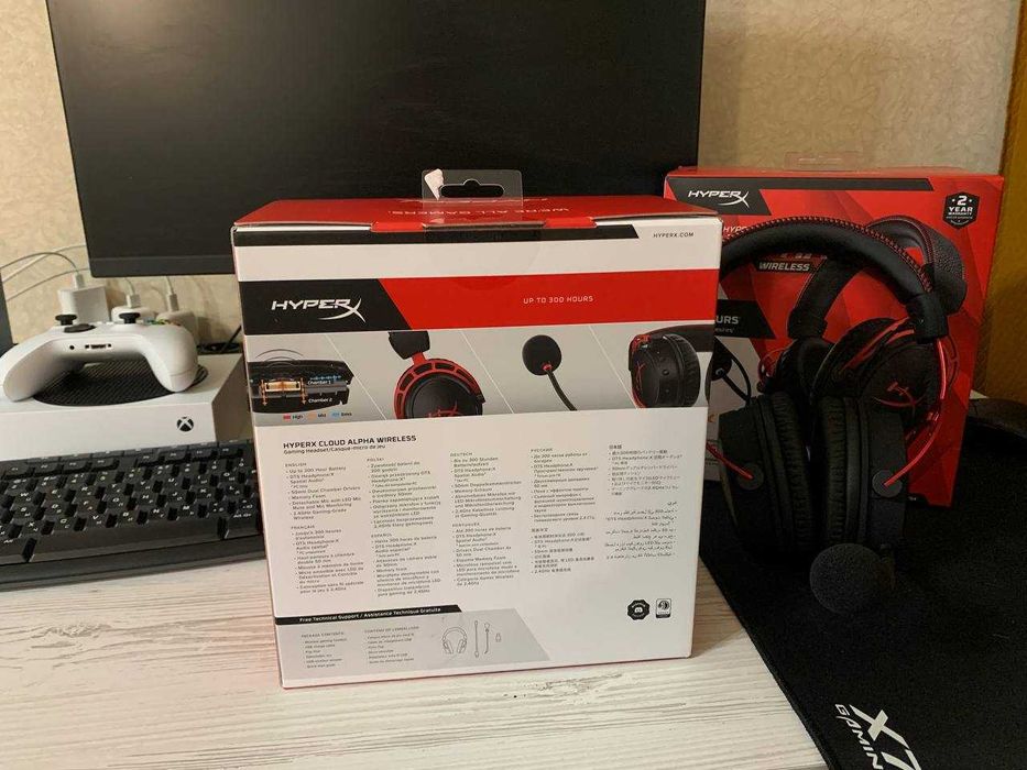 Безпровідні навушники з мікрофоном HyperX Cloud Alpha Wireless 4P5D4AA