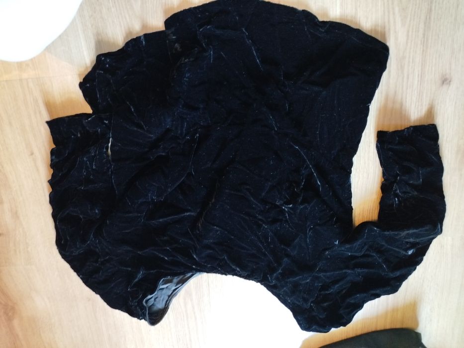 Bluzka czarna welurowa xl 42