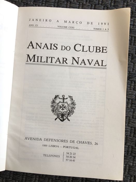 Anais do Clube Militar Naval - 1991