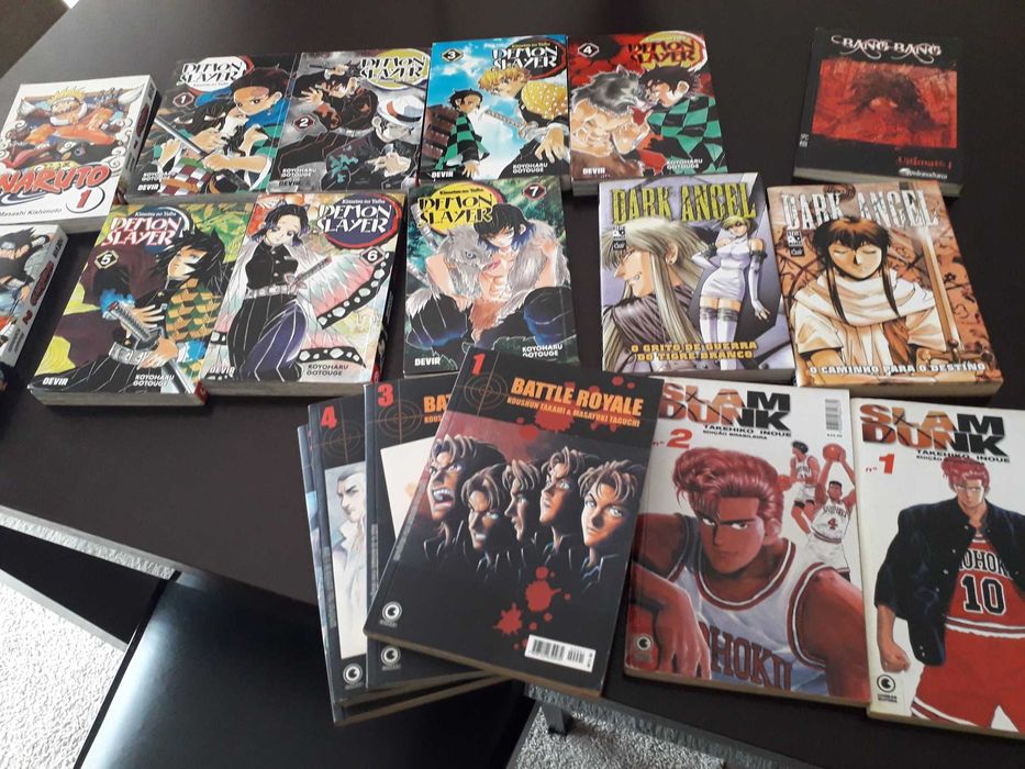 Manga, Demon Slayer, Naruto, Dark Angel, Slam Dunk, Batle Royale